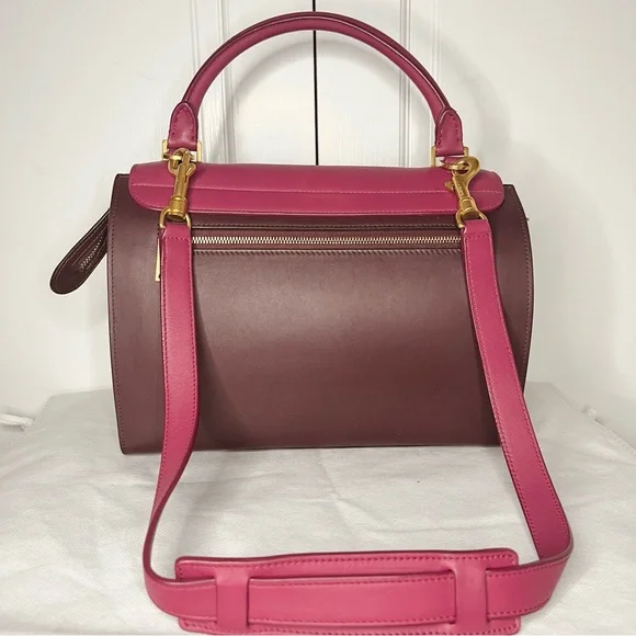 🧡 Celine Spring Luxury Trapeze Tricolor Leather Handbag - Picture 15 of 16